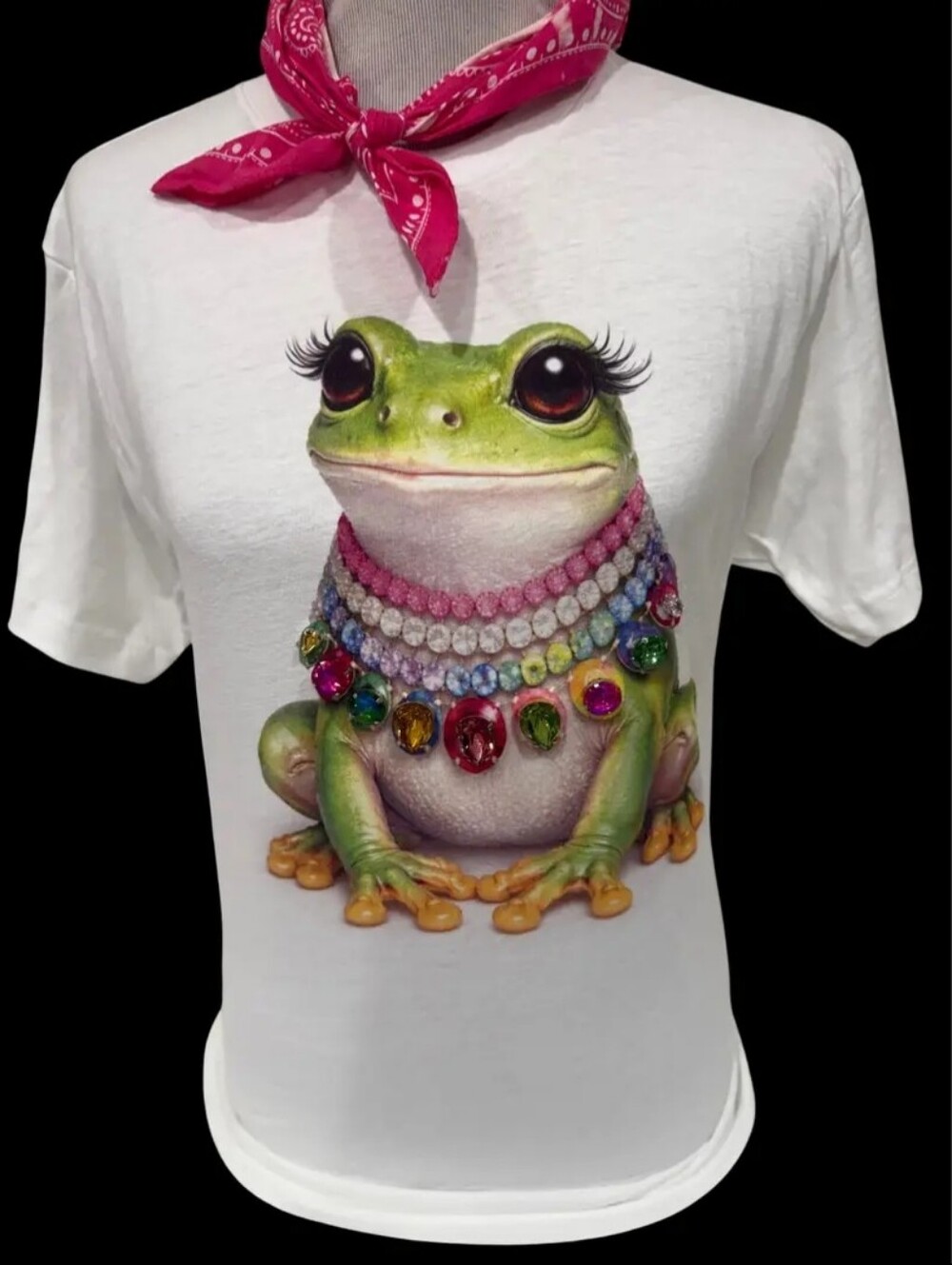 Cute Glam Frog Graphic Tee | Jeweled Frog Shirt | Whimsical Fashion Top